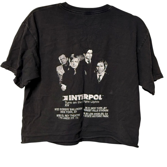 Interpol 2017 Anniversary Turn on the Bright Lights Cropped T-Shirt - Picture 2 of 2